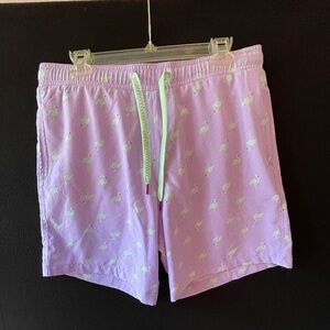 Surf Society flamingo swim shorts. NWOT. Size Large